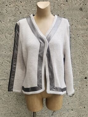 AMS PURE knit wool sweater jacket